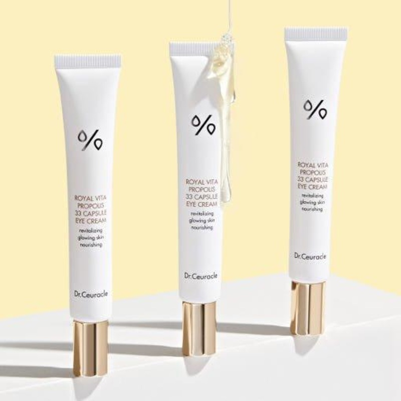 Dr.Ceuracle Royal Vita Propolis 33 Eye Cream  20ml | Brightening & Hydrating Under-Eye Care with 33% Propolis & Golden Tip