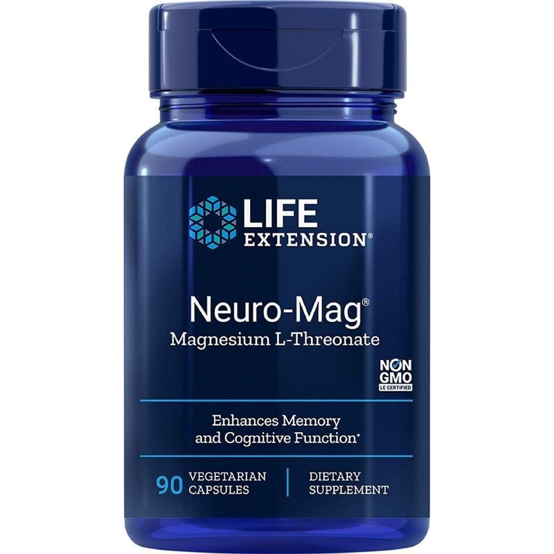 Life Extension Neuro-Mag Magnesium L-Threonate  90 Capsules (Pack of 2) | Brain Health & Memory Support Supplement Unflavored 90 Count (Pack Of 2)