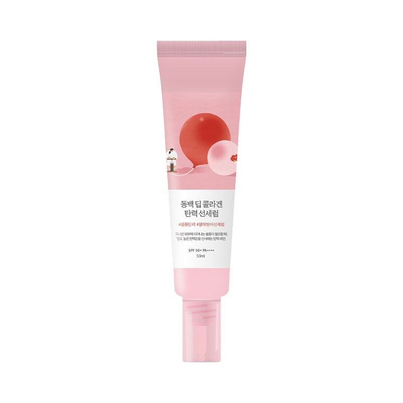 Round Lab Camellia Deep Collagen Firming Sun Serum  50ml | SPF 50+ PA++++ Brightening & Firming UV Care