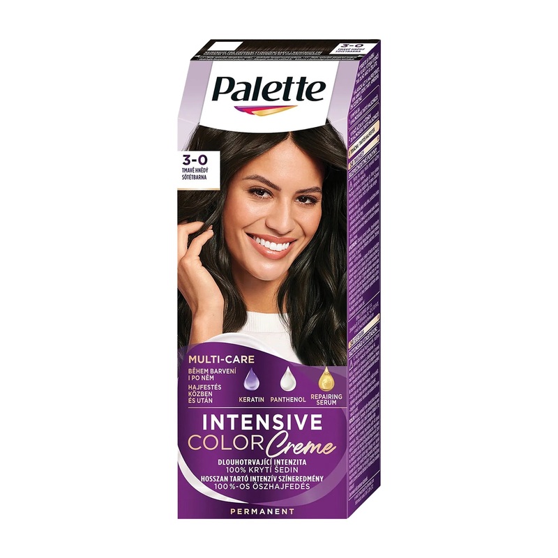 Schwarzkopf Palette Intensive 3-0 Dark Brown permanent hair color