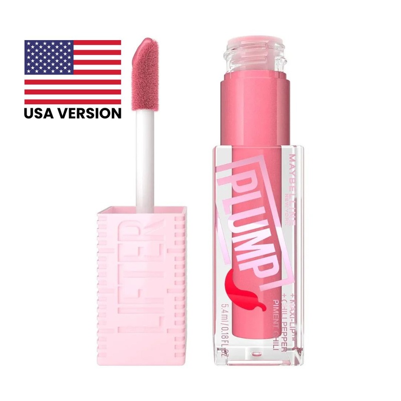 Maybelline New York Lifter Plump Lip Plumping Gloss With Chili Pepper And 5% Maxi-Lip USA Version 001-blush blaze