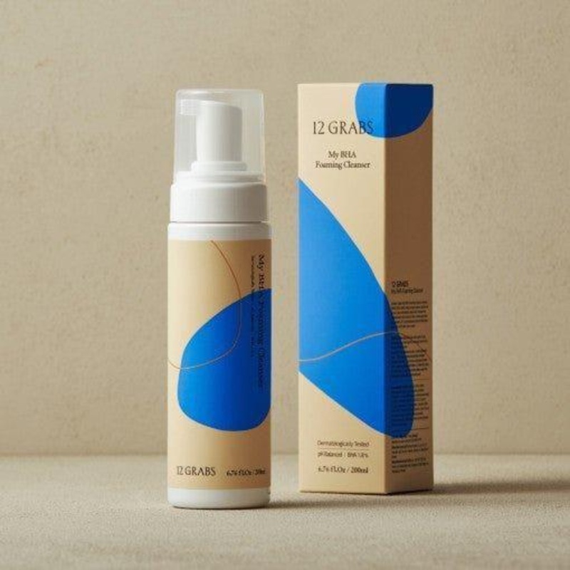 12GRABS My BHA Foaming Cleanser  200ml | Gentle Pore-Clearing & Hydrating Daily Wash