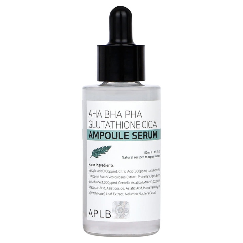 APLB AHA BHA PHA Glutathione Cica Ampoule Serum  50ml | Exfoliating & Brightening Treatment for Sensitive Skin