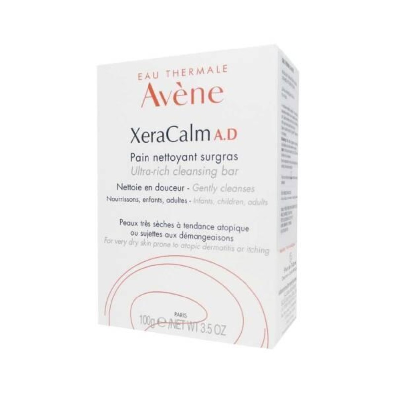 Avene XeraCalm A.D Ultra Rich Cleansing Bar: Soothe Dry, Sensitive Skin – Soap & Fragrance Free Relief for Eczema & Irritation