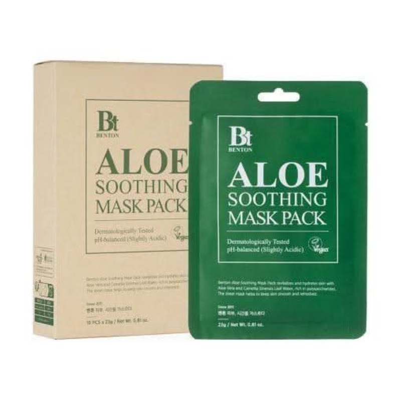 Benton Aloe Soothing Sheet Mask – 23g x 10 Pack | Hydration & Skin Recovery