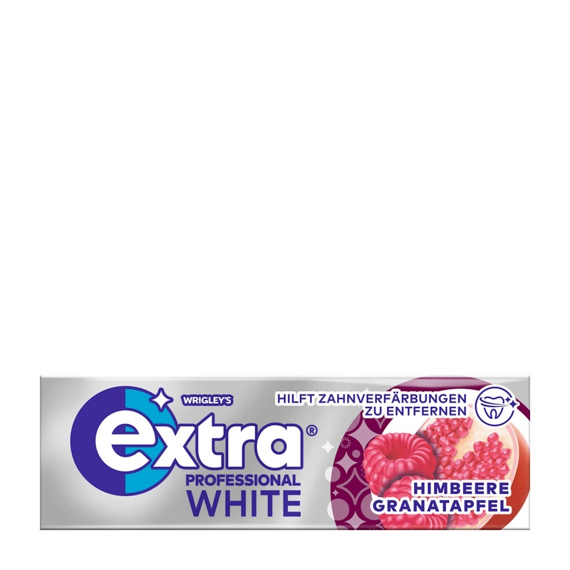 Extra Professional White Raspberry & Pomegranate chewing gum, 10 Count