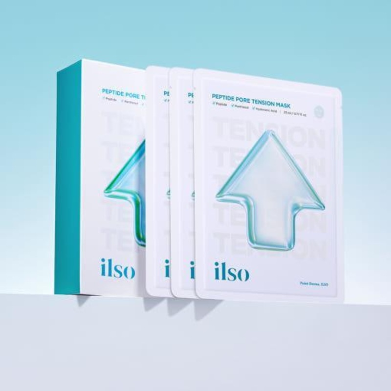 ilso Peptide Pore Tension Mask  23ml x 10ea | Lift, Tighten & Hydrate Pores with Every Use