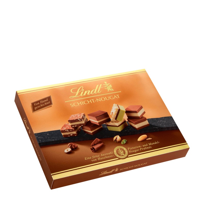 Lindt Layered Nougat Pralines, 125 g