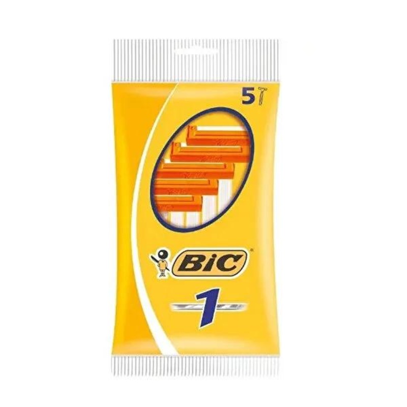 Bic Single Blade Disposable Razors – 5-Pack for Simple, Close Shave & Sensitive Skin – Cheap Razors, Men’s Shaving