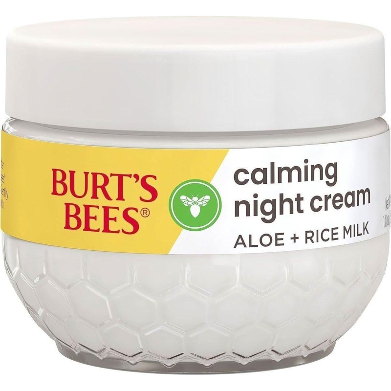 Burts Bees Night Cream for Sensitive Skin  53ml | Fragrance-Free, Soothing Overnight Moisturiser
