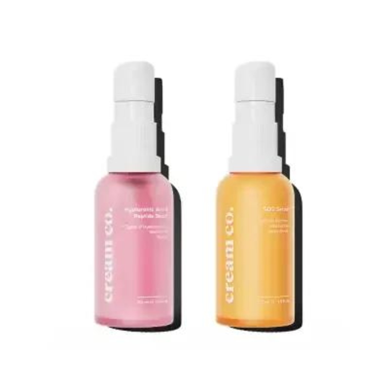 Cream Co. Skincare Serum Set – Hyaluronic Acid & Peptide Duo for Hydration & Anti-Aging