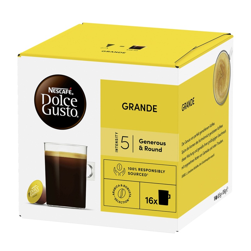 Nescafe Dolce Gusto Grande coffee capsules, 16 Cups