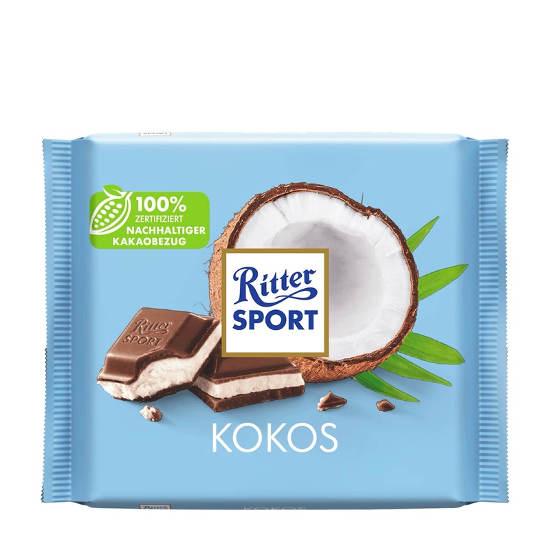 Ritter Sport Coconut milk chocolate bar, 100g