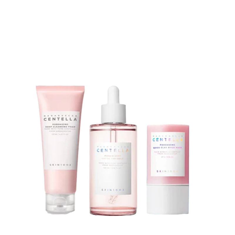 SKIN1004 Madagascar Centella Poremizing Set Clay Stick + Ampoule + Cleansing Foam