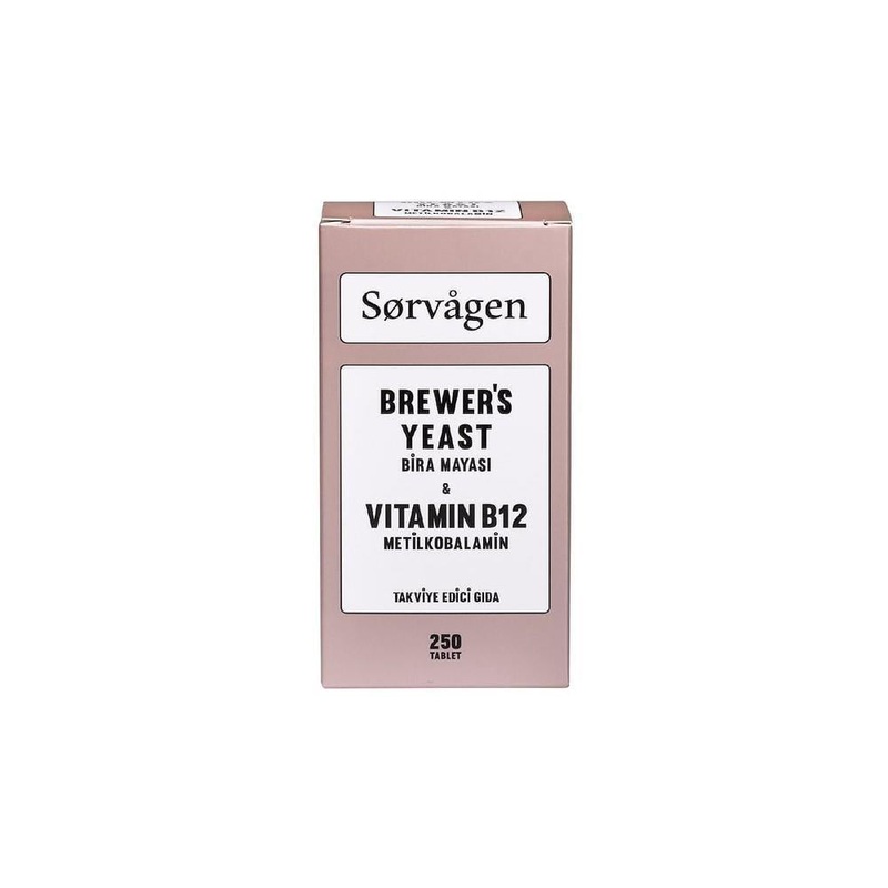 Sorvagen Brewer’s Yeast Vitamin B12 Supplement – 250 Tablets – Natural Vitamin B12 & Mineral Support