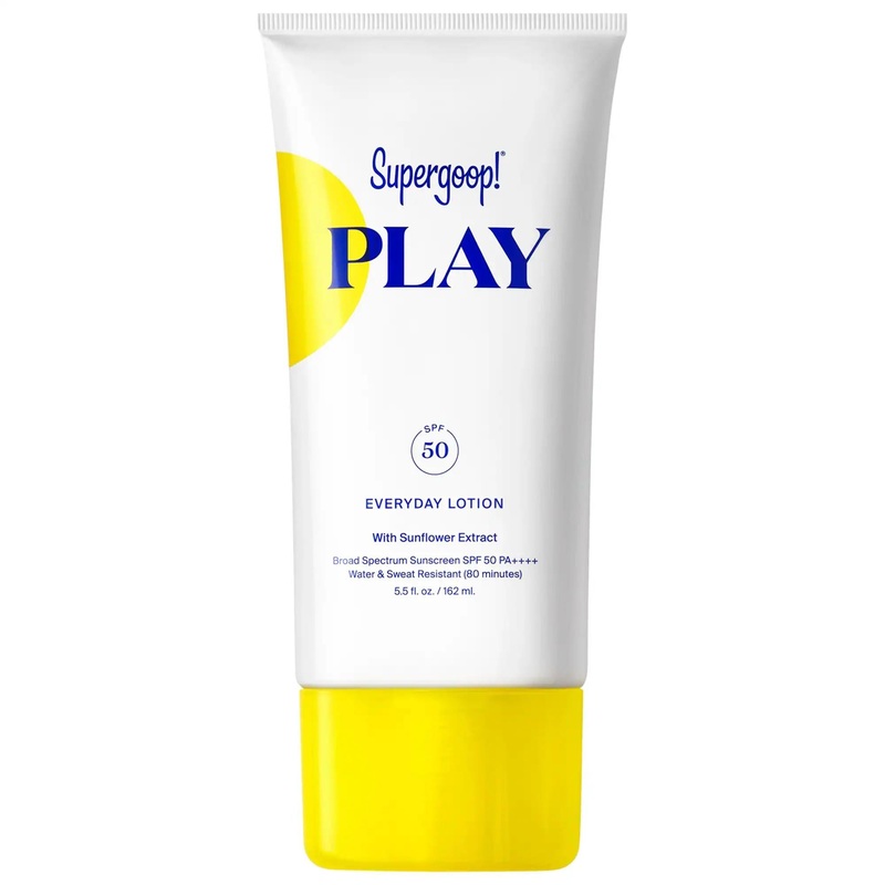 Supergoop. PLAY Everyday Lotion SPF 50: Hydrating & Non-Greasy Sunscreen for Face & Body – Water Resistant, Cruelty-Free Sun Protection