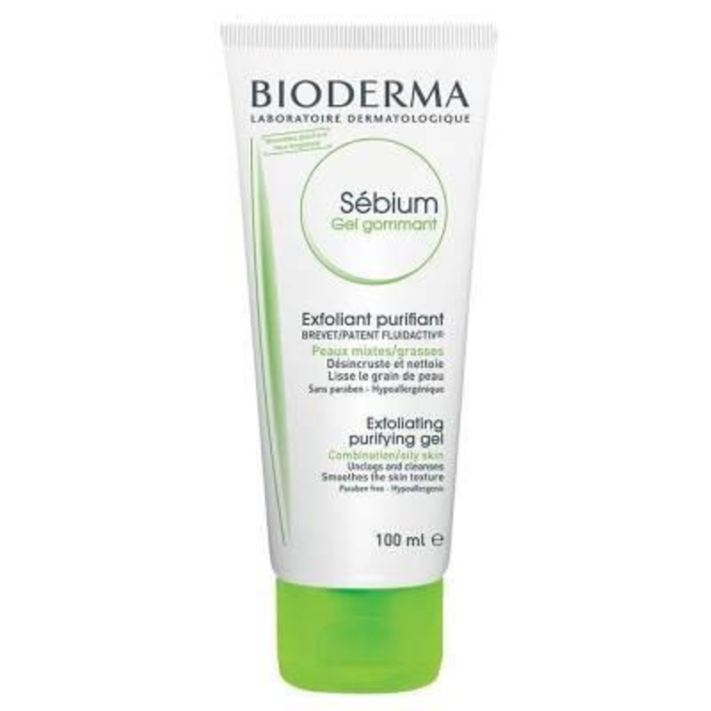 Bioderma Sebium Exfoliating Gel for Oily & Acne-Prone Skin – Dermatologically Tested, Hypoallergenic & Non-Comedogenic – 3.38 fl oz