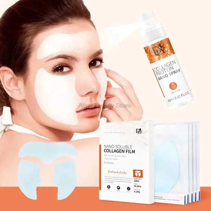 DLY Hydrolyzed Collagen Face Mask Serum – 5 Count 1 Box 5 Pieces Mask
