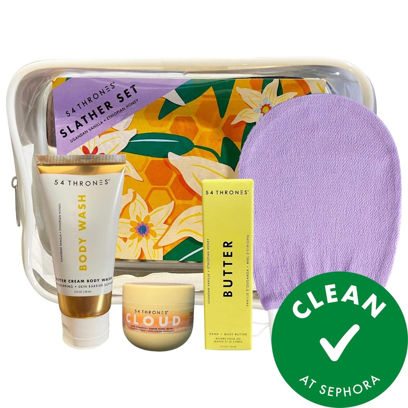 Slather Hydrating Bodycare Set – TSA-Friendly, Vegan & Cruelty-Free Body Moisturizer with Shea Butter & Hyaluronic Acid for Dry Skin