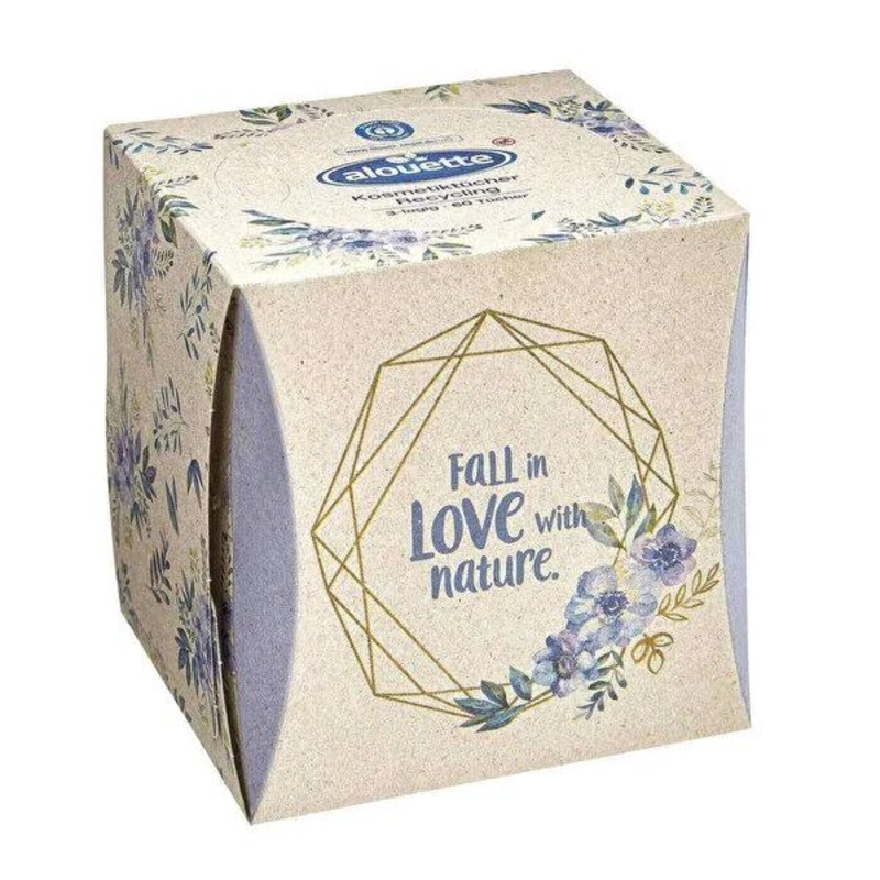 Alouette Decorative 3-Layer Tissue Box in Cube Design – 60 Tissues, Enhances Home Decor