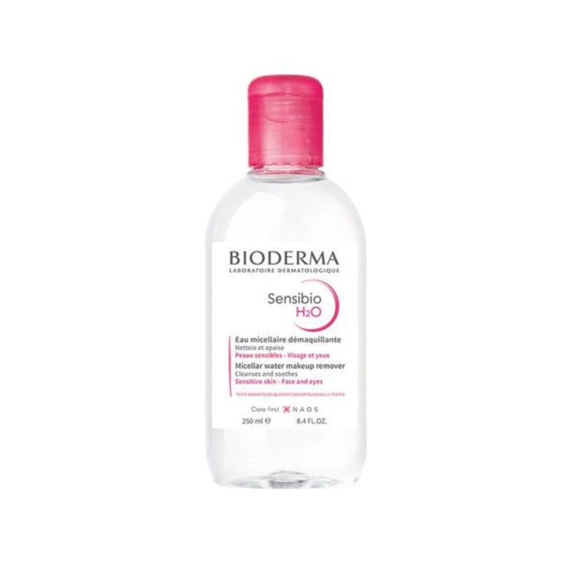Bioderma Sensibio H2O Micellar Water Makeup Remover: Gentle, No-Rinse Cleanser for Sensitive Skin – Fragrance Free, Soothing, 8.45 fl oz