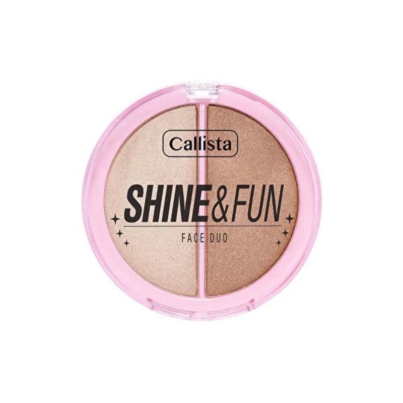 Callista Makeup Palette – Shine & Fun Face Duo Blush & Highlighter for Long-Lasting Glow