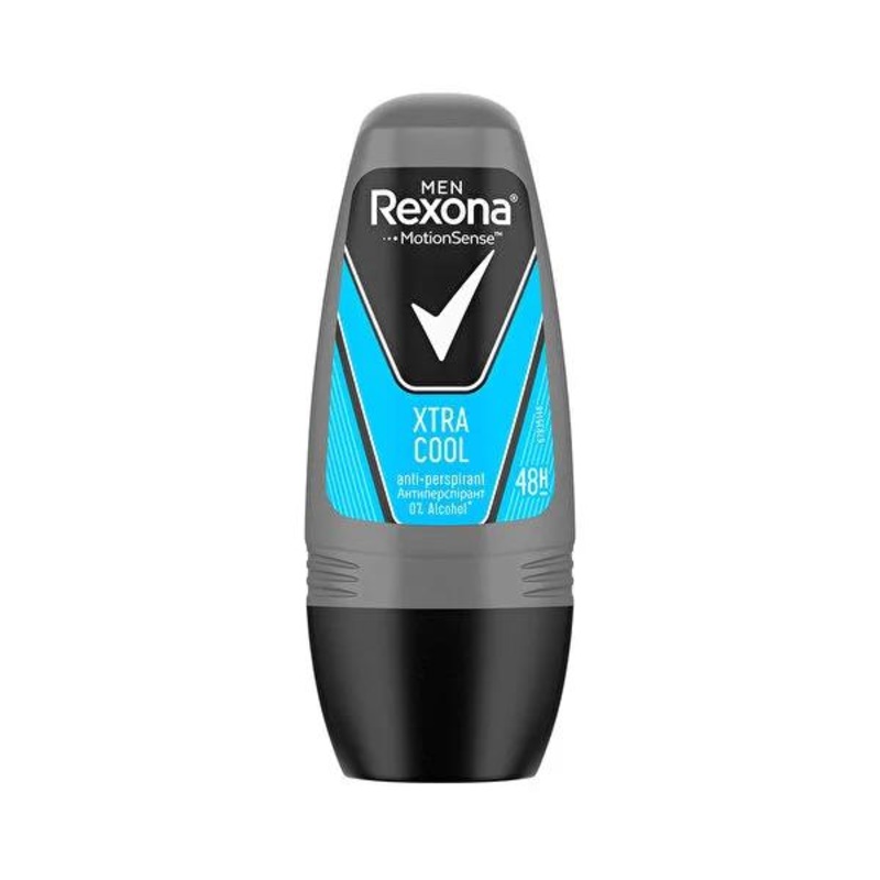 Rexona Men’s Deodorant Roll-On Extra Cool – Long Lasting Anti-Perspirant Protection for Men – 48 Hour Freshness