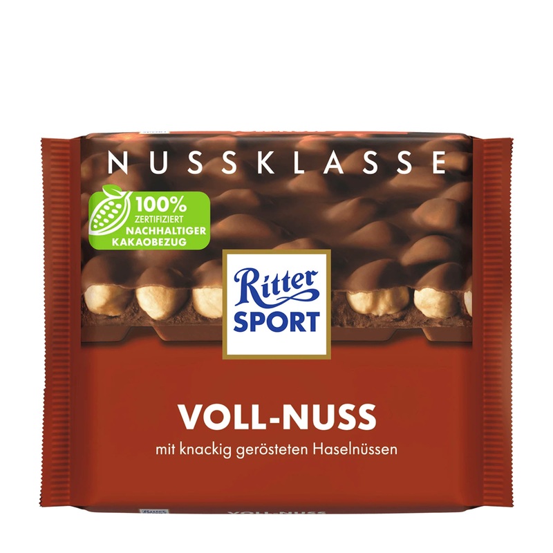 Ritter Sport Nut Class Whole Hazelnut milk chocolate bar, 100 g