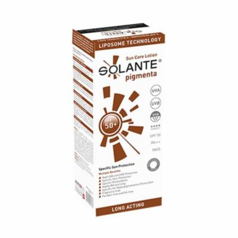 Solante Pigmenta SPF 50+ Sunscreen Lotion: Fades Sunspots, Protects & Brightens Skin with Vitamin C & Niacinamide  Non-Greasy, Broad Spectrum Protection