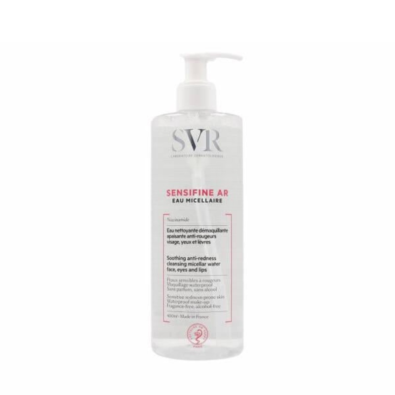 SVR Sensifine AR Micellar Water: Gentle Redness Relief Cleanser for Sensitive Skin – Fragrance & Alcohol Free Makeup Remover