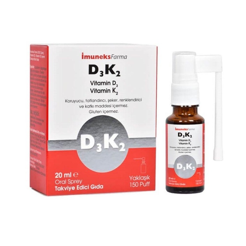 _muneks Vitamin D3K2 Spray 20 ml – Boost Bone Health & Immune System