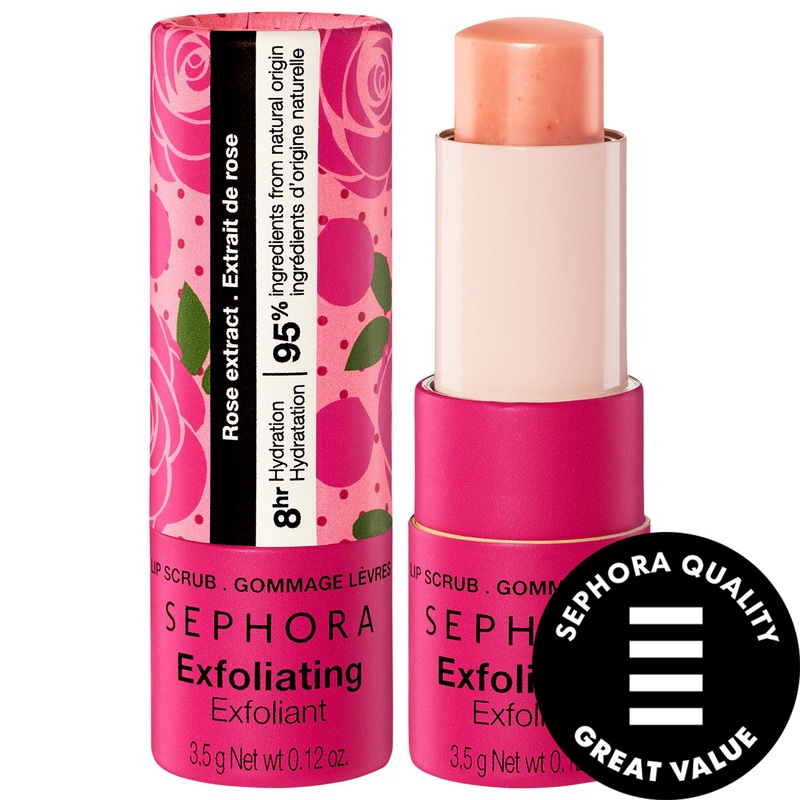 SEPHORA COLLECTION Exfoliating Lip Scrub: Natural Lip Exfoliator for Dry Lips – Smooth, Hydrated, & Radiant Lips with Natural Ingredients