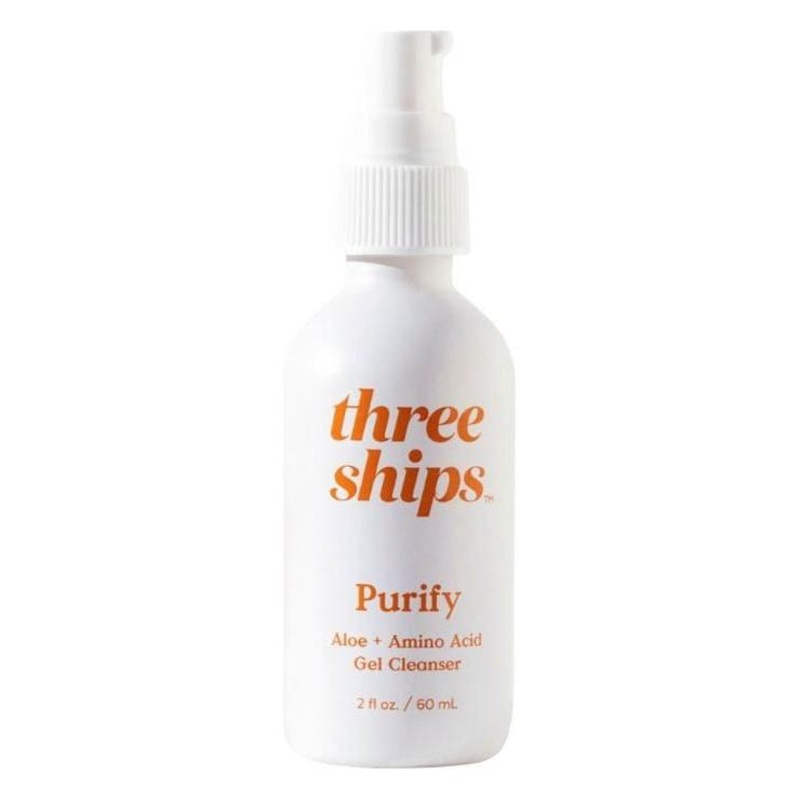 Three Ships Purify Aloe + Amino Acid Cleanser  60ml | Gentle, Hydrating Daily Cleanser 2 oz