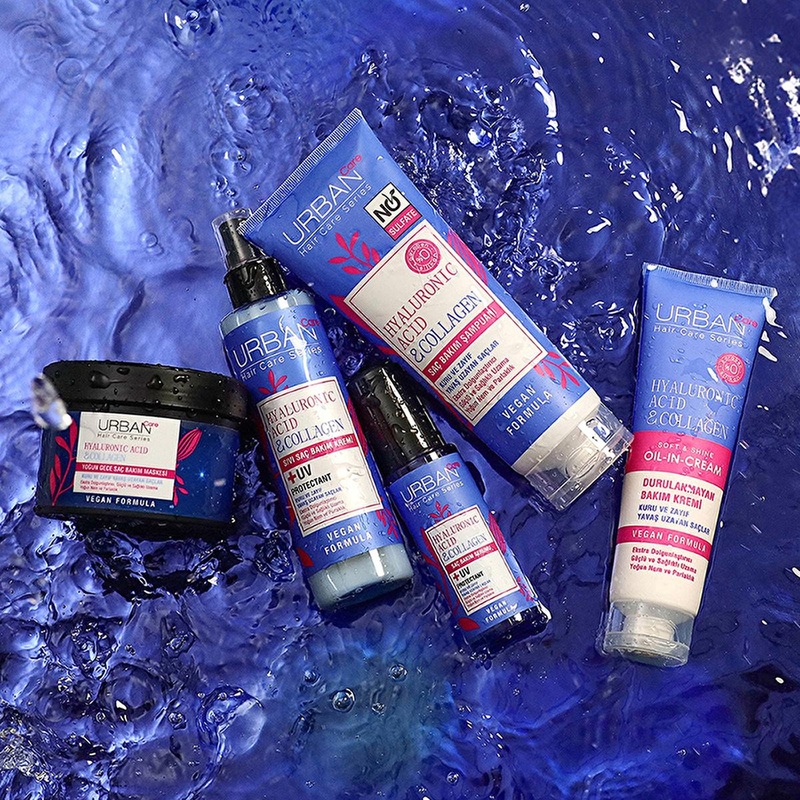 Urban Care Hyaluronic Acid & Collagen Hair Spray: Hydrating & Volumizing Vegan Hair Care for Dry, Lifeless Hair – Paraben Free, Detangler & Shine