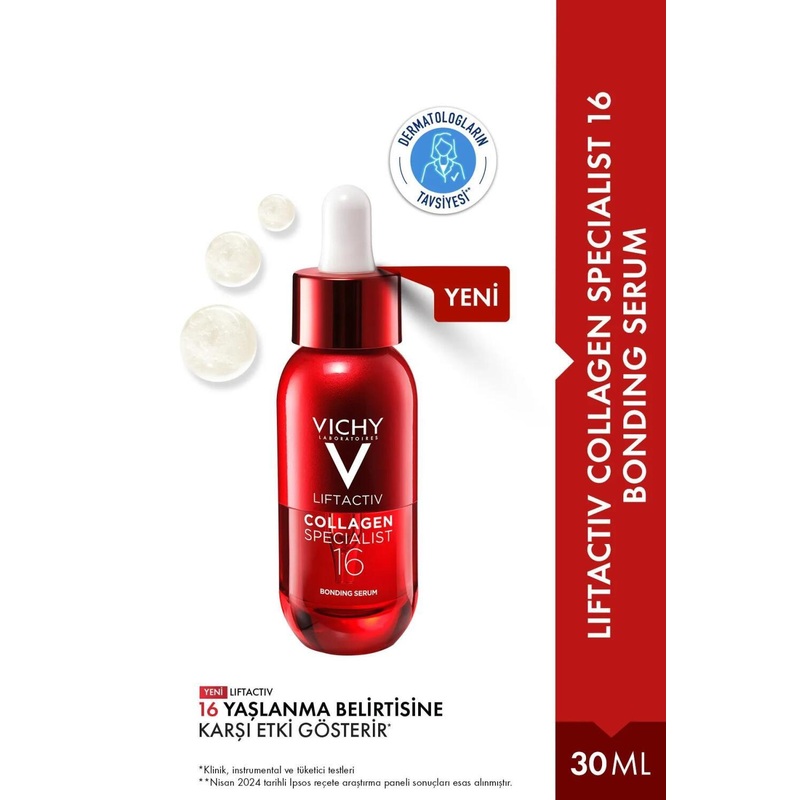 Vichy Collagen Specialist 16 Bonding Serum: Clinically Proven Facial Serum for Wrinkle Reduction & Improved Skin Elasticity – Boost Collagen, Restore Youthful Radiance