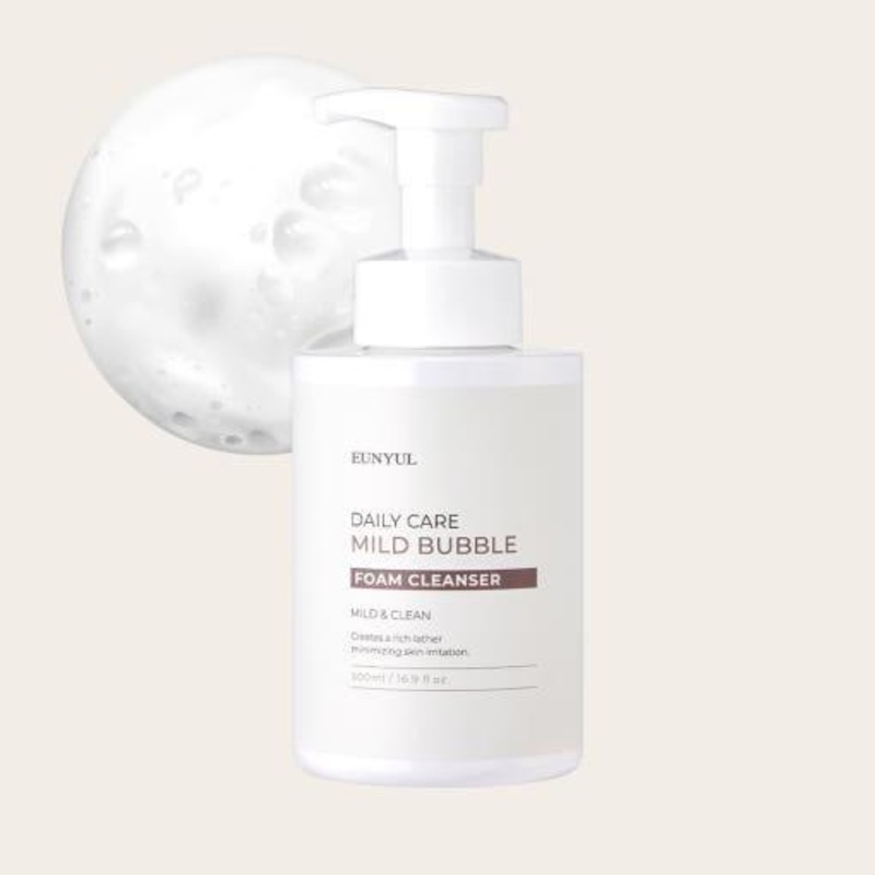 EUNYUL Daily Care Mild Bubble Foam Cleanser  500ml | Refreshing & Hydrating Daily Cleanser