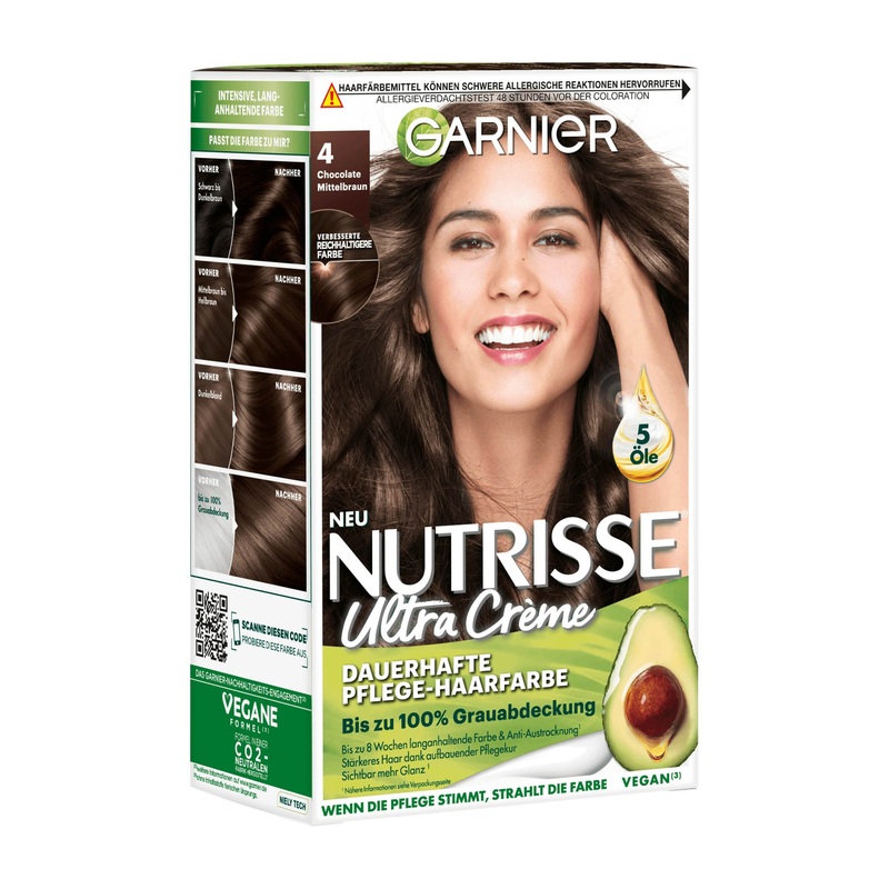 Garnier Nutrisse 4 Chocolate Medium Brown permanent hair color