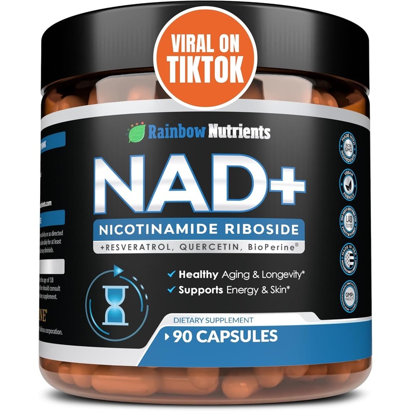 Rainbow Nutrients NAD+  90 Capsules | Advanced Anti-Aging & Cellular Energy Support