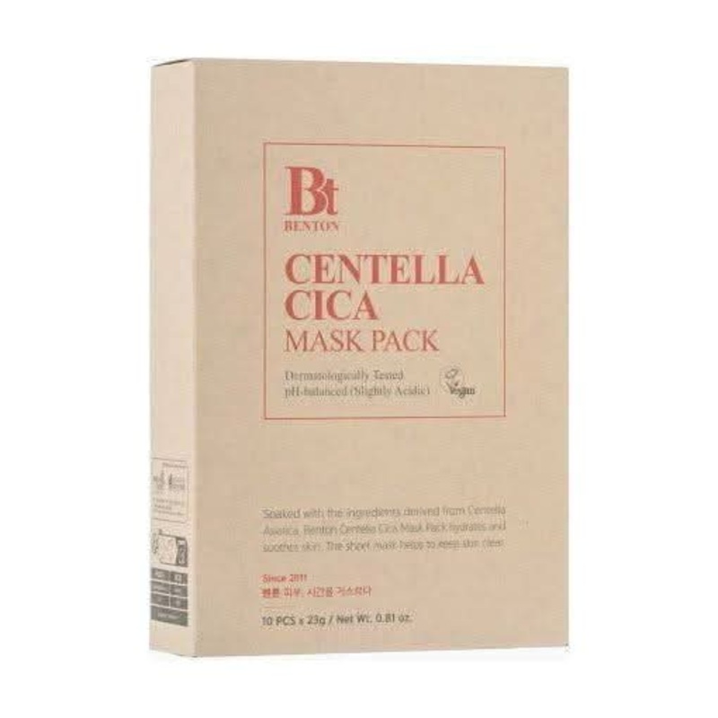 Benton Goodbye Redness Centella Sheet Mask – 23g x 10 Pack | Soothing & Hydrating Care