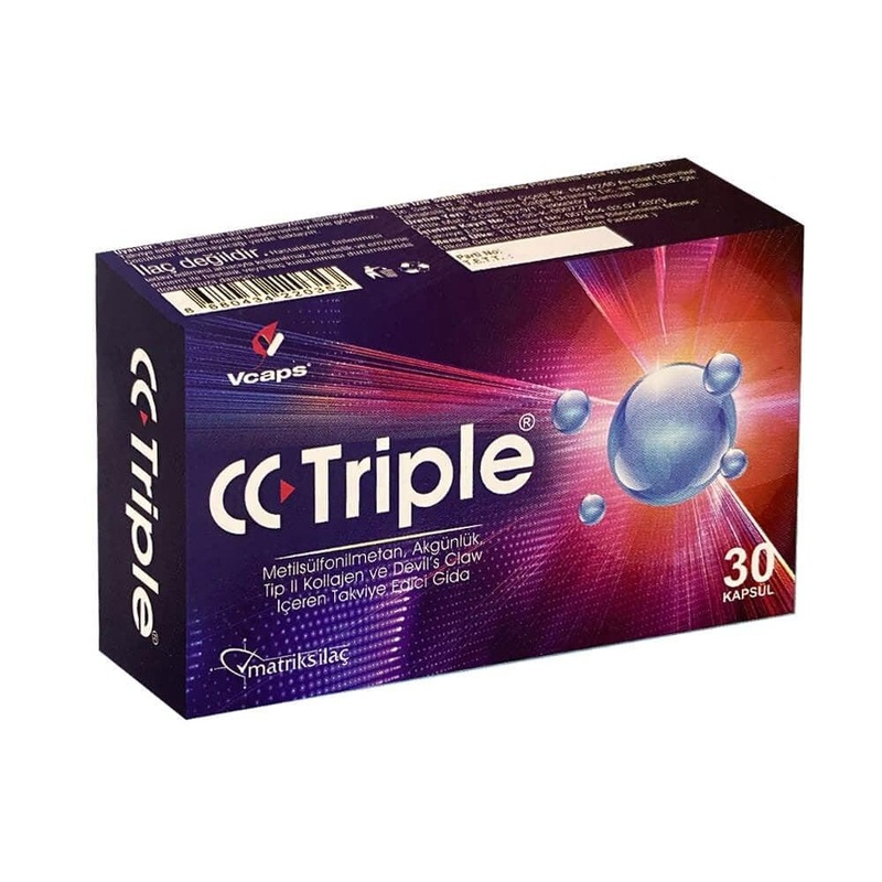 CC Triple 30 Kapsl – Joint Health Supplement with Collagen, MSM, and Boswellia Extract