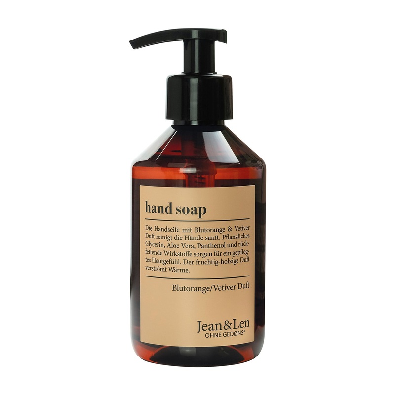 Jean&Len Blood Orange & Vetiver hand soap, 250 mL