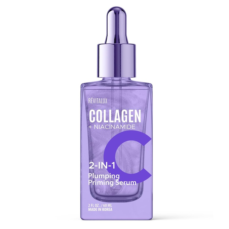 RevitaLux Collagen & Niacinamide 2-In-1 Plumping Priming Serum  2 fl. oz | Hydrating & Firming Korean Skincare for Radiant, Youthful Skin Collagen  Niacinamide (2-In-1)