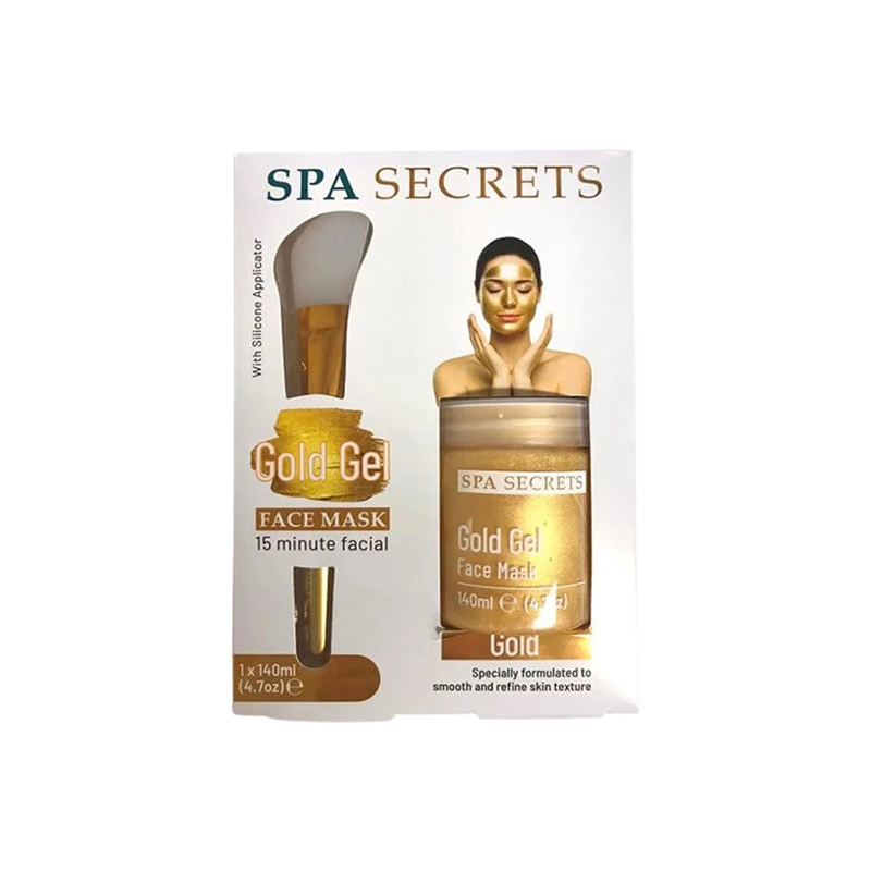 Spa Secrets Gold Gel Face Mask  With Silicone Applicator 140ml