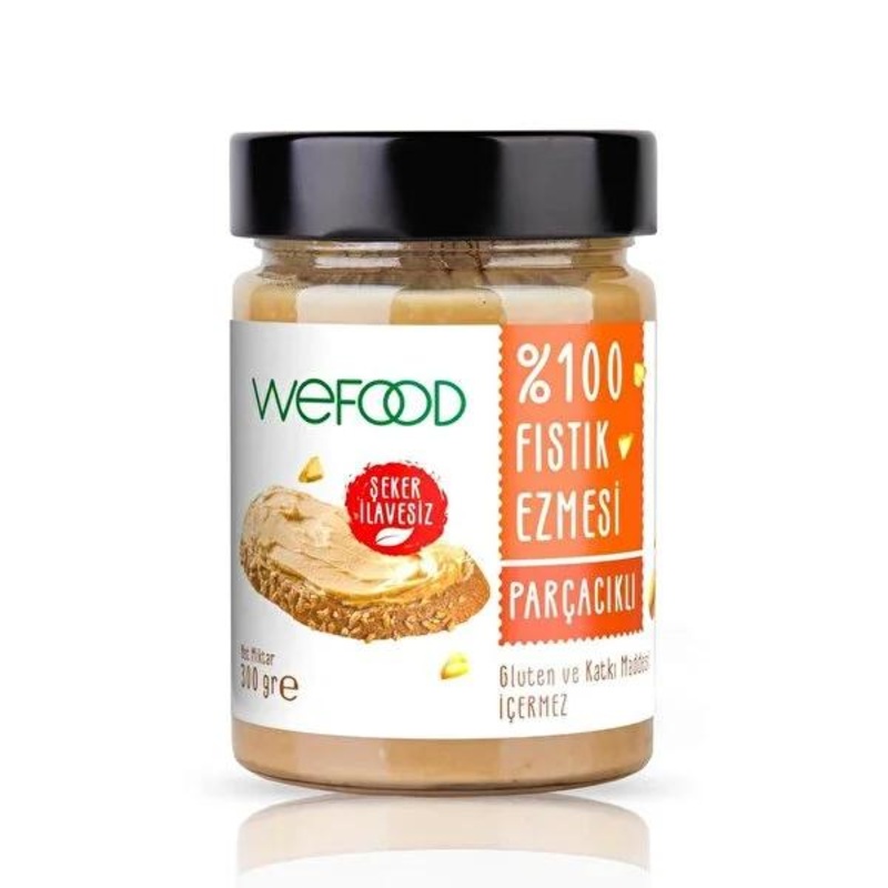Wefood 100% Pistachio Spread – Natural, Preservative Free, Healthy Snack – 300g